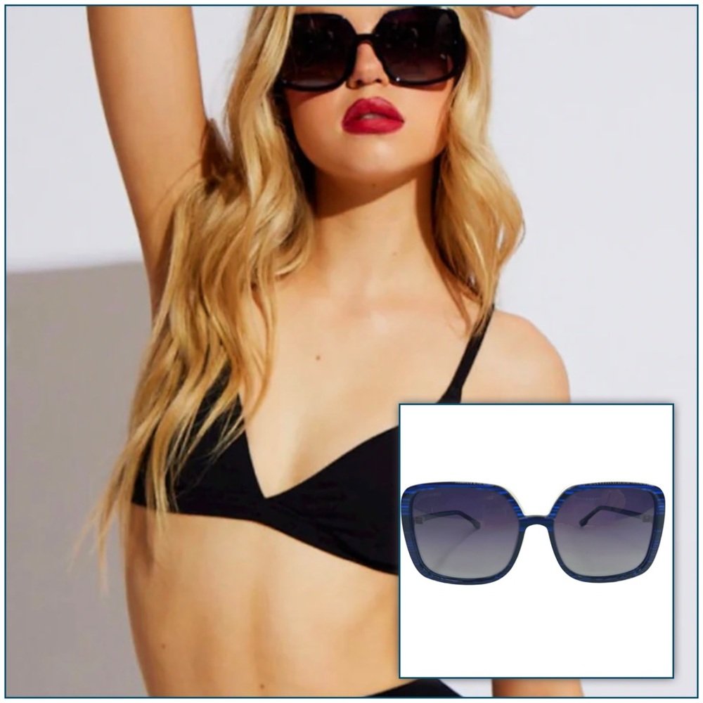 Transparent, NIB, JANIS, “piece of my ❤️” navy sunglasses